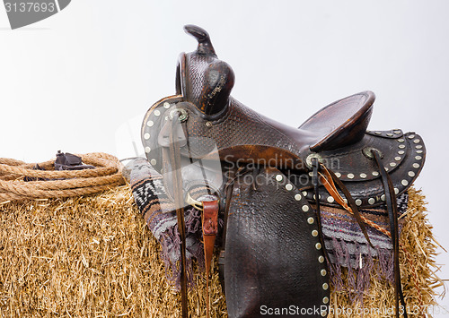 Image of Western Gear Artist's Saddle Tack Gloves Rope Hay Bale