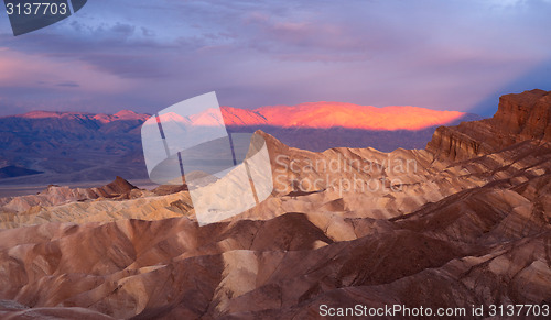 Image of Dramatic Light Badlands Amargosa Mountain Range Death Valley Zab