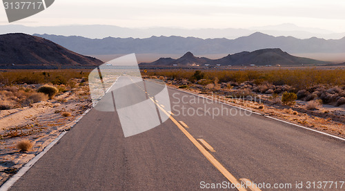 Image of Kelbaker Road Approaches Needles Freeway US 40 California Desert