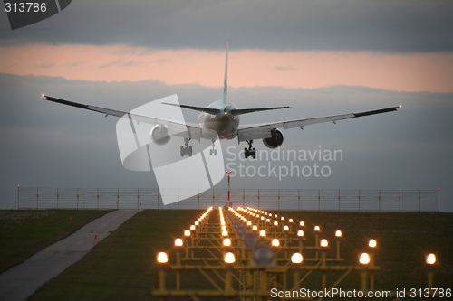 Image of Landing airplane