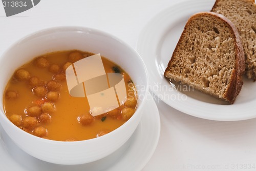 Image of Soup and bread