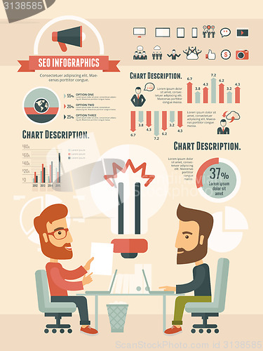 Image of Social Media Infographic Elements.