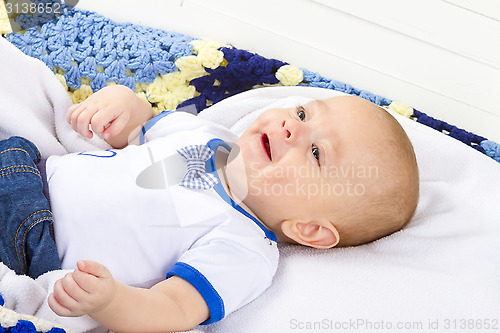 Image of baby boy laughing