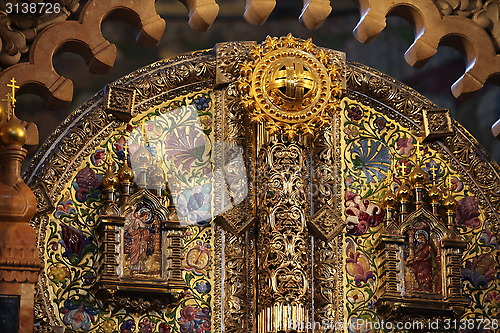 Image of ornate gold  iconostasis 