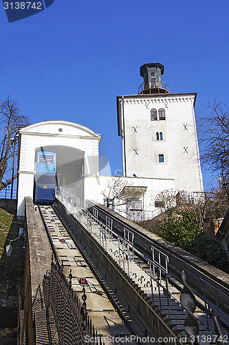 Image of Funicular and Kula Lotrscak in Zagreb