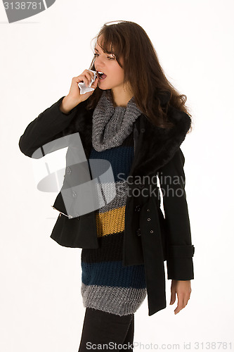 Image of Elegant woman with invoice