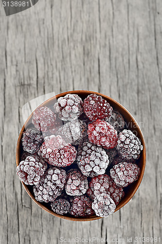 Image of frozen blackberries