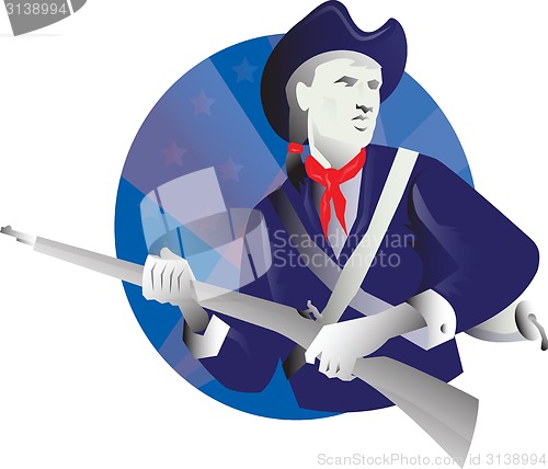 Image of American Minuteman Revolutionary Soldier Retro