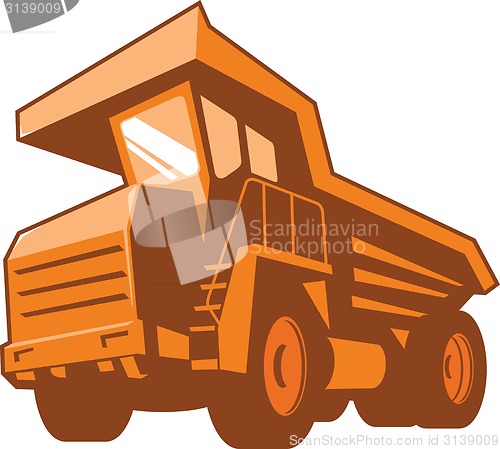 Image of Mining Truck Low Angle Retro