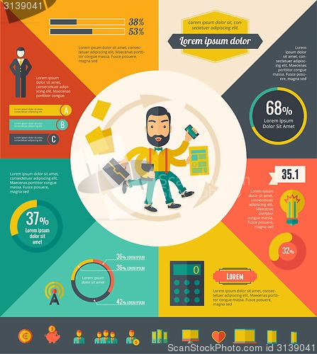 Image of Multitasking Infographic Elements