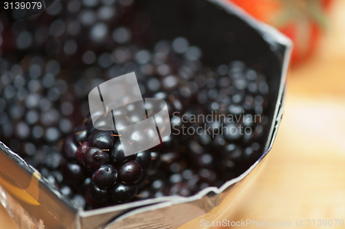 Image of Fresh ripe blackberries