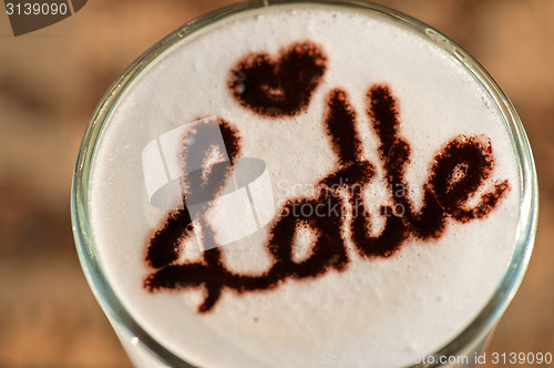 Image of latte closeup