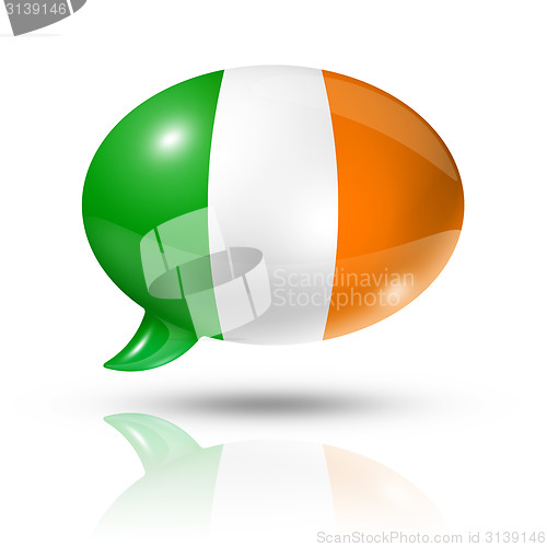 Image of Irish flag speech bubble