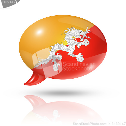 Image of Bhutan flag speech bubble