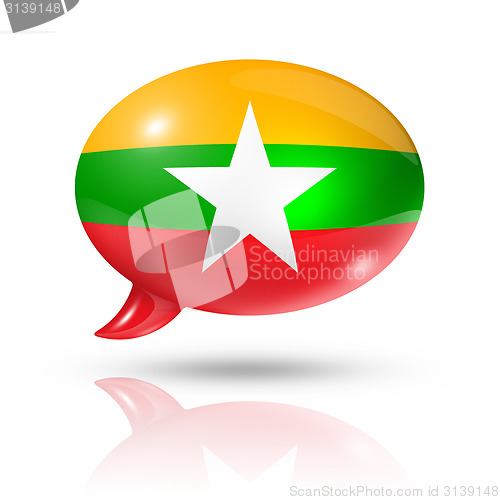 Image of Burma Myanmar flag speech bubble