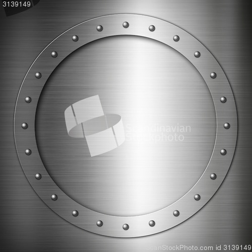 Image of Brushed Steel round frame