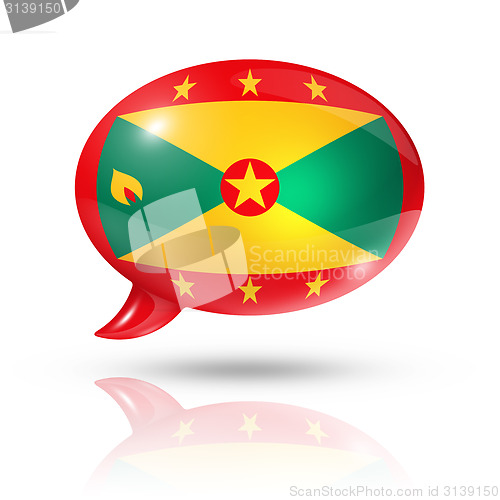 Image of Grenada flag speech bubble