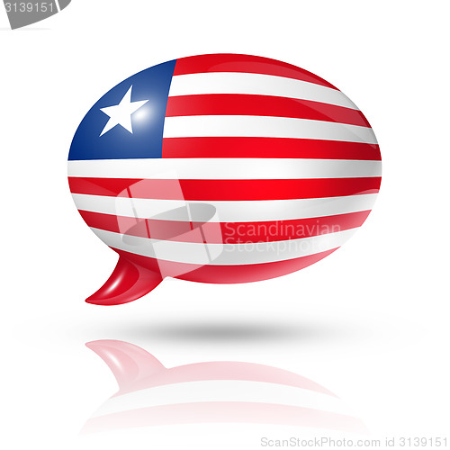 Image of Liberian flag speech bubble