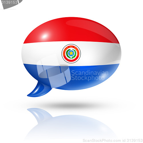 Image of Paraguayan flag speech bubble