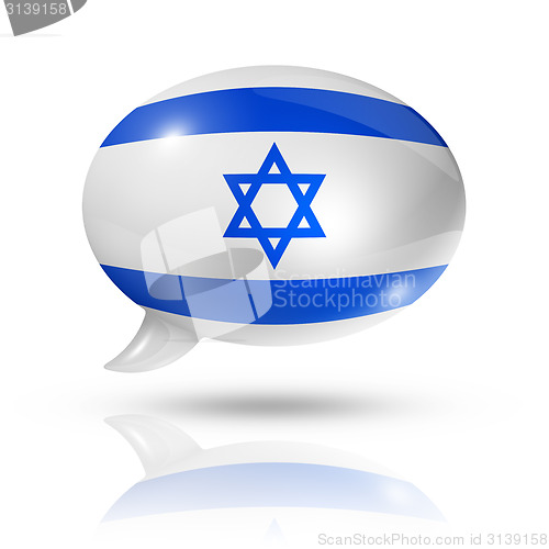 Image of Israeli flag speech bubble
