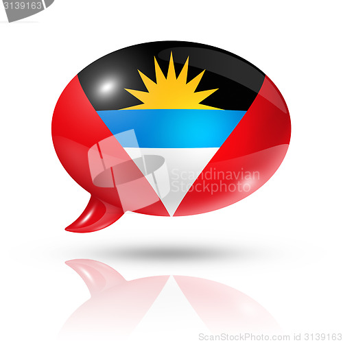 Image of Antigua and Barbuda flag speech bubble