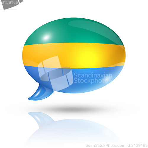 Image of Gabonese flag speech bubble