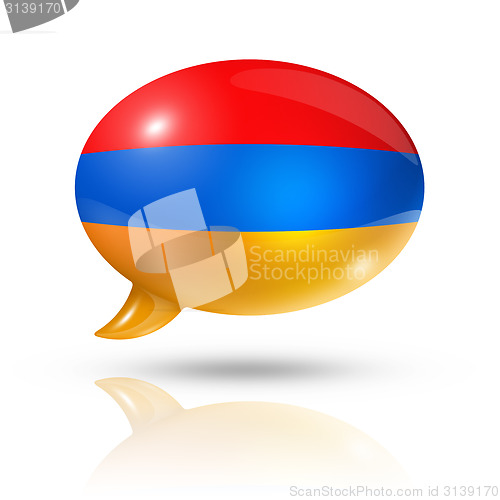 Image of Armenian flag speech bubble