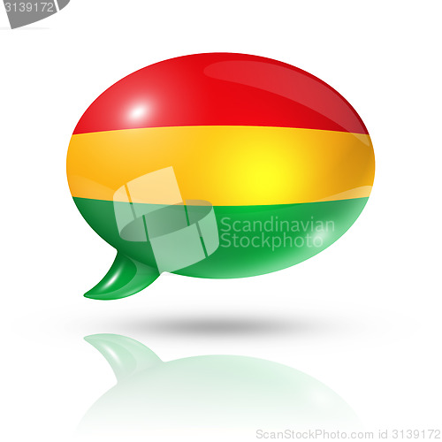 Image of Bolivian flag speech bubble