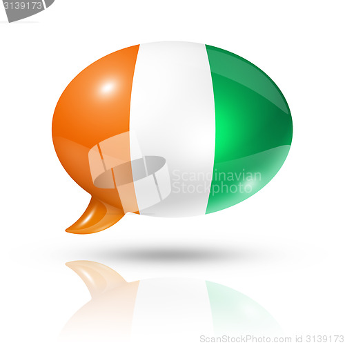 Image of Ivorian flag speech bubble