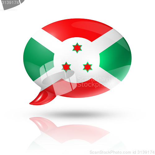 Image of Burundian flag speech bubble