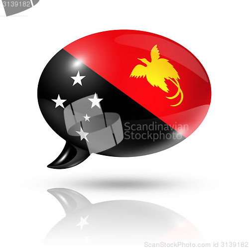 Image of Papua New Guinea flag speech bubble