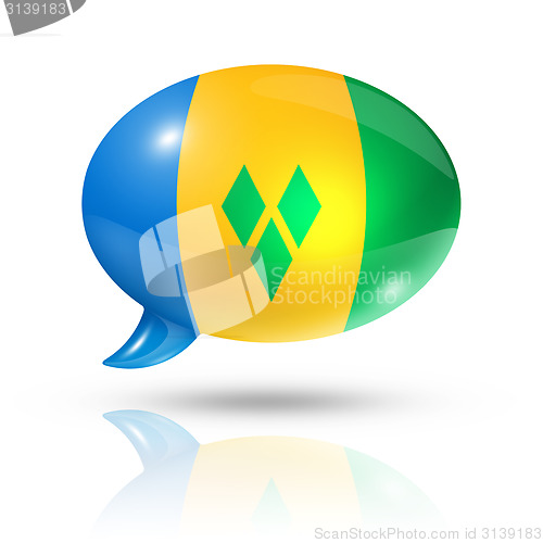 Image of Saint Vincent and the Grenadines flag speech bubble