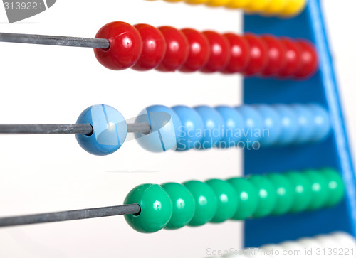 Image of Close up colorful abacus, selective focus