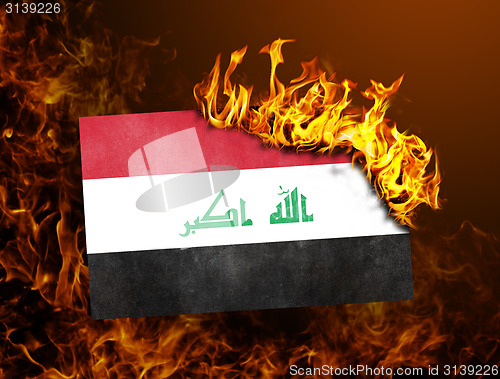 Image of Flag burning - Iraq