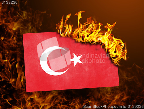 Image of Flag burning - Turkey