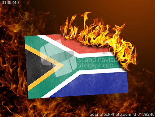 Image of Flag burning - South Africa