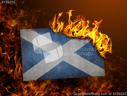 Image of Flag burning - Scotland