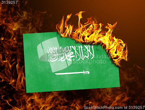 Image of Flag burning - Saudi Arabia