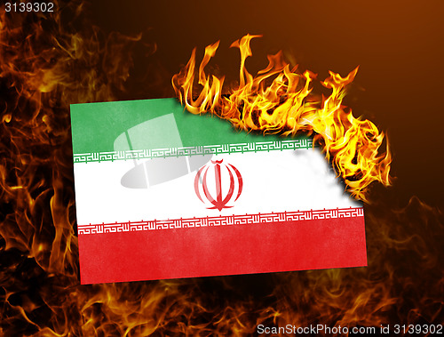 Image of Flag burning - Iran