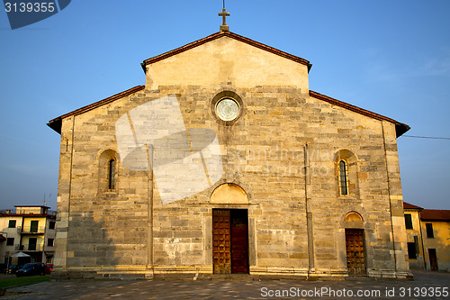 Image of  italy  lombardy     in  the brebbia old   church  closed brick 