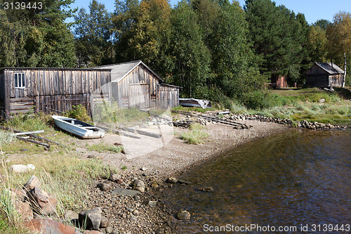 Image of The quiet harbor on the river