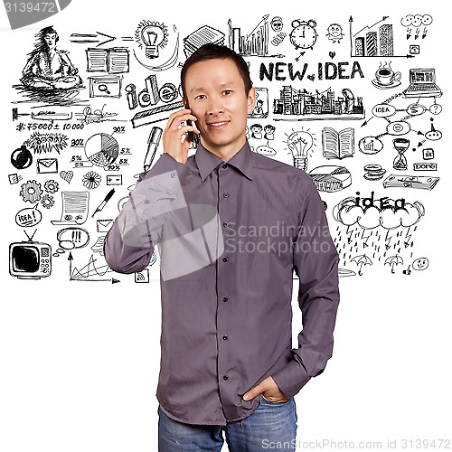 Image of Asian Man With Folded Hands