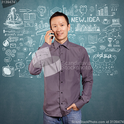 Image of Asian Man With Folded Hands