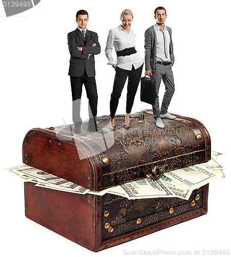 Image of Business team and USA Dollars