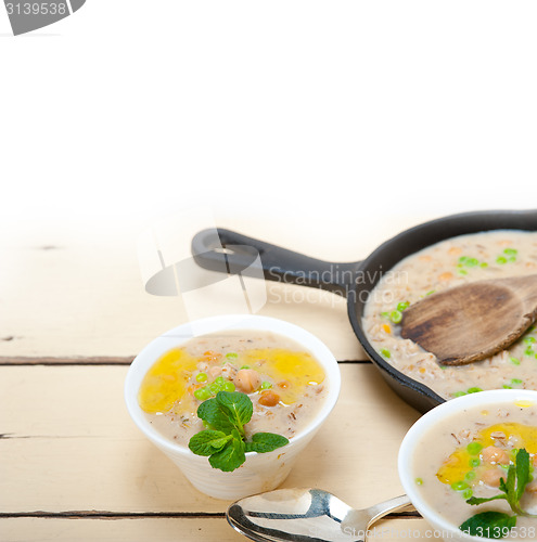 Image of Hearty Middle Eastern Chickpea and Barley Soup