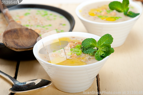 Image of Hearty Middle Eastern Chickpea and Barley Soup