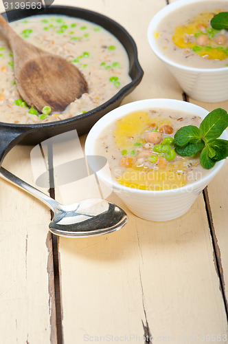 Image of Hearty Middle Eastern Chickpea and Barley Soup