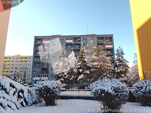 Image of Apartment building in winter