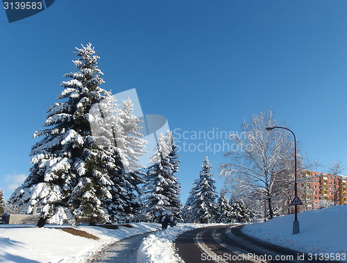 Image of Apartment building in winter