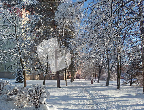 Image of Apartment building in winter